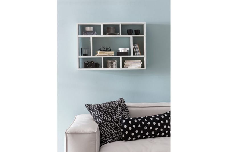 Vegghylle Wohnling melaminbelagt sponplate, bokoppbevaring, veggmontert, moderne stil Hvit - Hvit - Oppbevaring - Hylle - Vegghylle