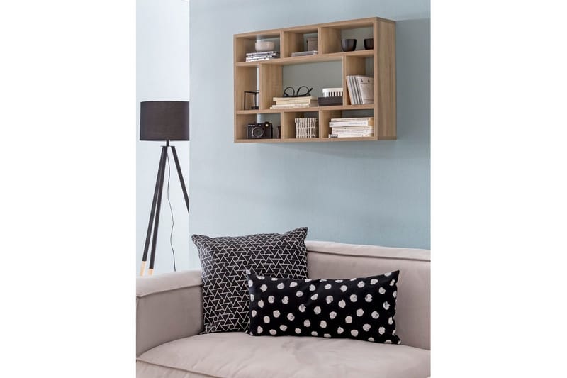 Vegghylle Wohnling melaminbelagt sponplate, bokoppbevaring, veggmontert, moderne stil Sonoma - Sonoma - Oppbevaring - Hylle - Vegghylle