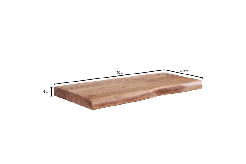 Vegghylle Wohnling trekant, heltre, flytende hylle, landlig stil 40 cm - 40 cm - Møbler - TV- & Mediamøbler - TV-hylle