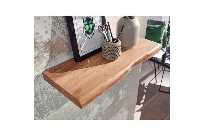 Vegghylle Wohnling trekant, heltre, flytende hylle, landlig stil 40 cm - 40 cm - Møbler - TV- & Mediamøbler - TV-hylle