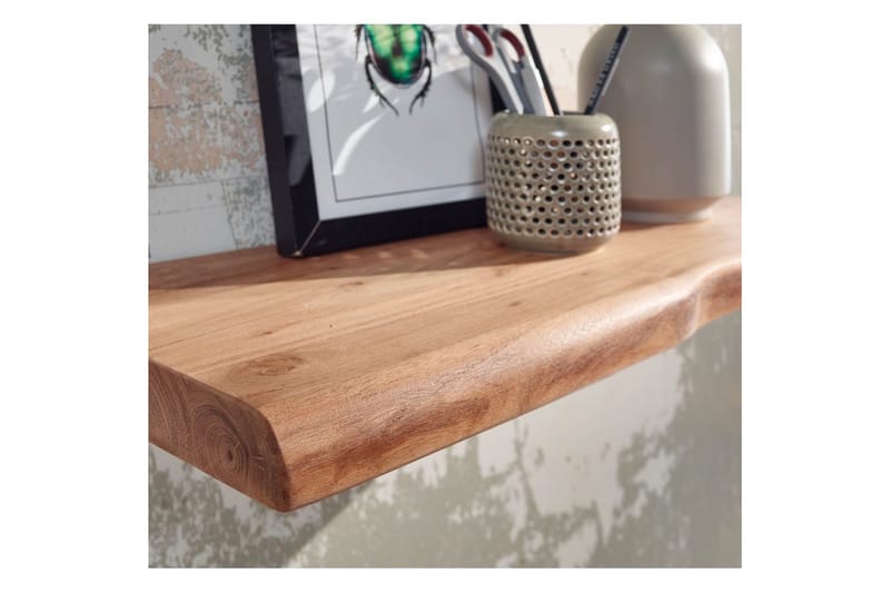 Vegghylle Wohnling trekant, heltre, flytende hylle, landlig stil 40 cm - 40 cm - Møbler - TV- & Mediamøbler - TV-hylle