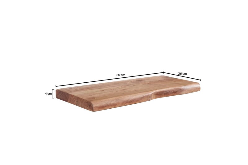 Vegghylle Wohnling trekant, heltre, flytende hylle, landlig stil 60 cm - 60 cm - Møbler - TV- & Mediamøbler - TV-hylle