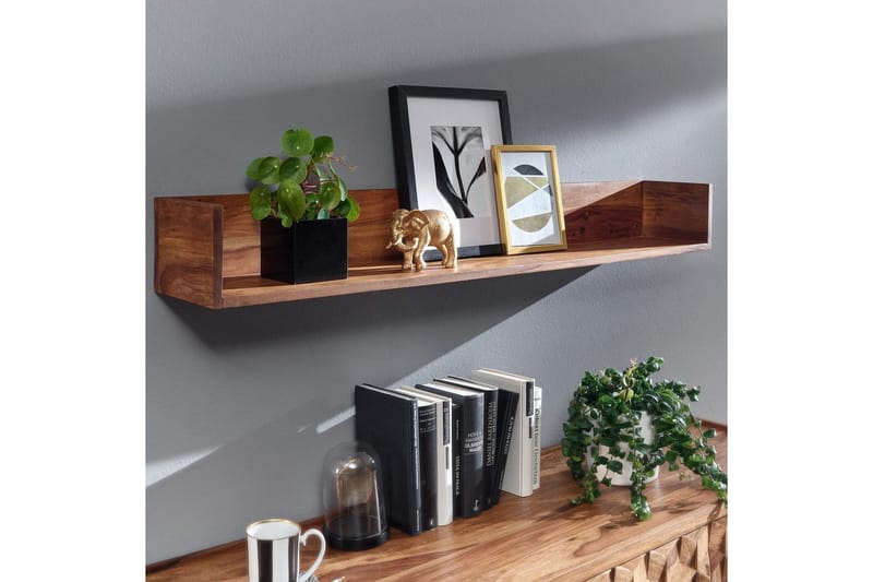 Vegghylle Wohnling Vegghengt i heltre 120 cm landstil - Oppbevaring - Hylle - Vegghylle