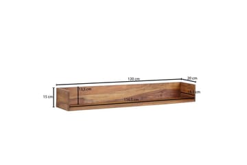 Vegghylle Wohnling Vegghengt i heltre 120 cm landstil - Oppbevaring - Hylle - Vegghylle