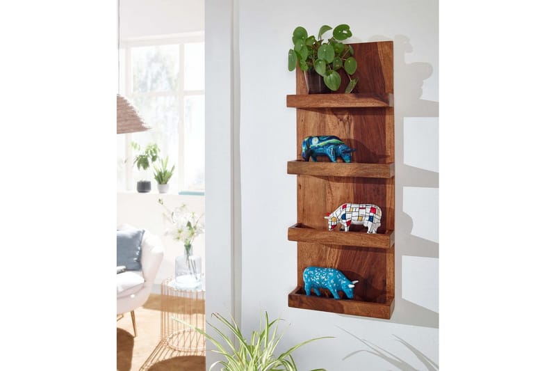 Vegghylle Wohnling Vegghengt i heltre 30X80 cm landstil - Oppbevaring - Hylle - Vegghylle