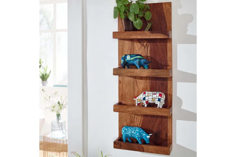 Vegghylle Wohnling Vegghengt i heltre 30X80 cm landstil - Oppbevaring - Hylle - Vegghylle