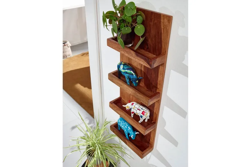 Vegghylle Wohnling Vegghengt i heltre 30X80 cm landstil - Oppbevaring - Hylle - Vegghylle