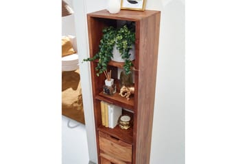 Vegghylle Wohnling Vegghengt i heltre med 2 skuffer 150 cm lagring landstil - Oppbevaring - Hylle - Vegghylle