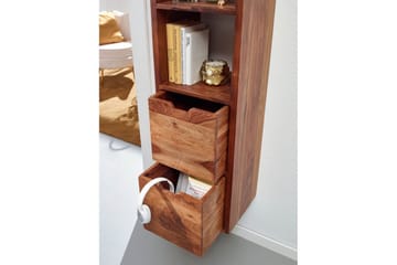 Vegghylle Wohnling Vegghengt i heltre med 2 skuffer 150 cm lagring landstil - Oppbevaring - Hylle - Vegghylle