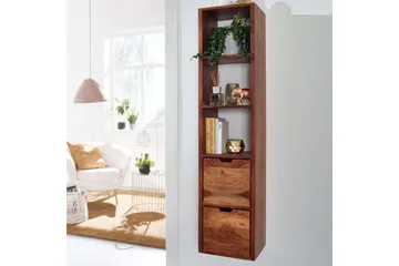 Vegghylle Wohnling Vegghengt i heltre med 2 skuffer 150 cm lagring landstil - Oppbevaring - Hylle - Vegghylle