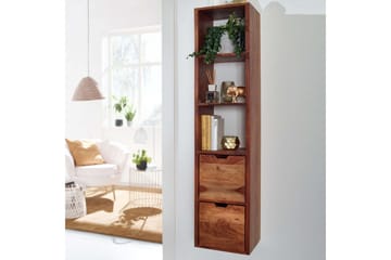 Vegghylle Wohnling Vegghengt i heltre med 2 skuffer 150 cm lagring landstil - Oppbevaring - Hylle - Vegghylle