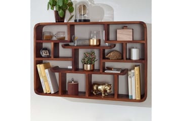 Vegghylle Wohnling Vegghengt pynteshelf i heltre 80 cm landstil - Møbler - TV- & Mediamøbler - TV-hylle