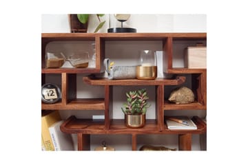 Vegghylle Wohnling Vegghengt pynteshelf i heltre 80 cm landstil - Møbler - TV- & Mediamøbler - TV-hylle