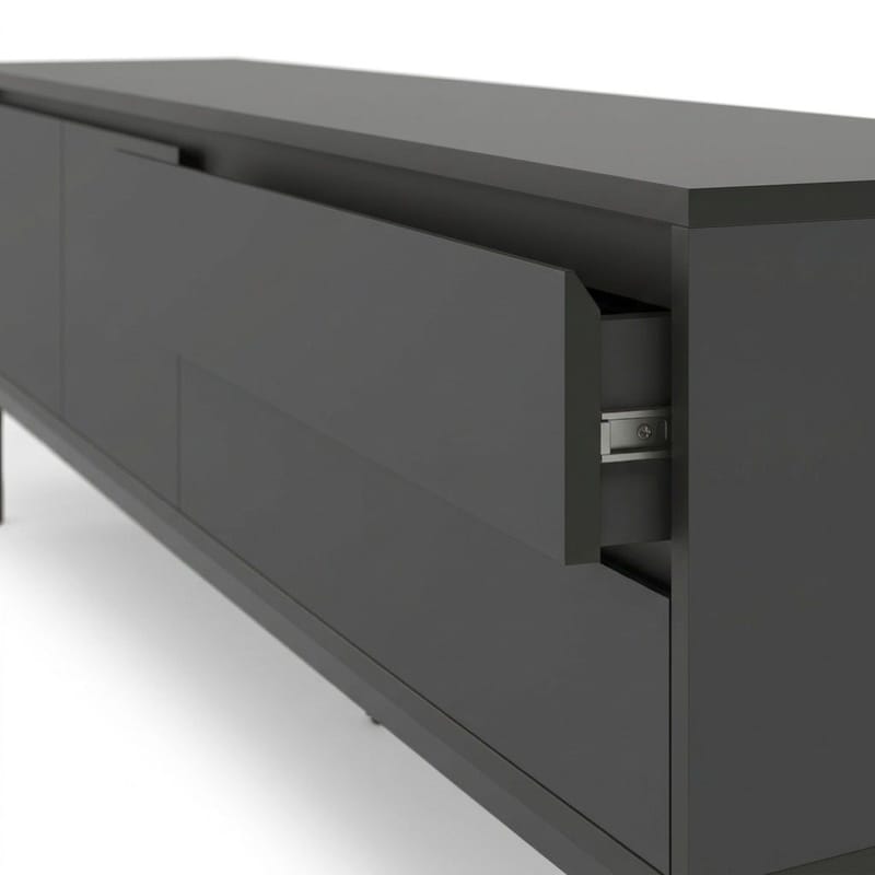 Velar TV-benk 180x55x40 cm - Anthracite/Wood Black/Black - Møbler - TV- & Mediamøbler - TV benk & mediabenk