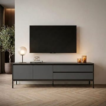 Velar TV-benk 180x55x40 cm - Anthracite/Wood Black/Black - Møbler - TV- & Mediamøbler - TV benk & mediabenk