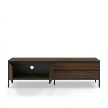 Velar TV-benk 180x55x40 cm - Milano Walnut, Wood Black, Black - Møbler - TV- & Mediamøbler - TV benk & mediabenk