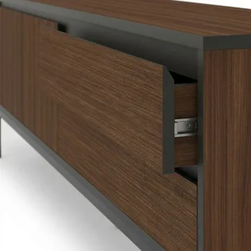 Velar TV-benk 180x55x40 cm - Milano Walnut, Wood Black, Black - Møbler - TV- & Mediamøbler - TV benk & mediabenk