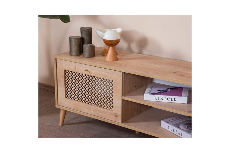 Velin TV-benk 55 cm - Mellomfarget tre - Møbler - TV- & Mediamøbler - TV benk & mediabenk
