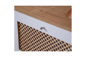 Velin TV-benk 55 cm - Mellomfarget tre/Hvit - Møbler - TV- & Mediamøbler - TV benk & mediabenk