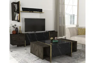 Veyron TV-benk 103,8 cm - Svart/Gull - Møbler - TV- & Mediamøbler - TV benk & mediabenk