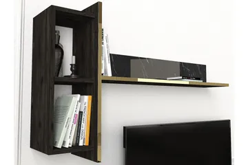 Veyron TV-benk 103,8 cm - Svart/Gull - Møbler - TV- & Mediamøbler - TV benk & mediabenk