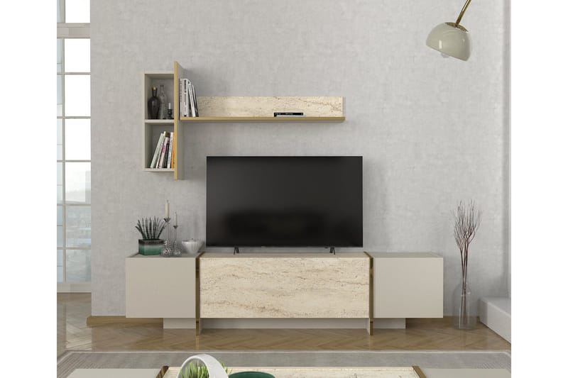 Veyron TV-benk 180 cm - Beige/Sandstein - Møbler - TV- & Mediamøbler - TV benk & mediabenk