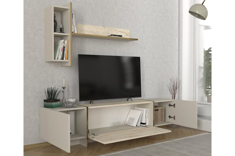 Veyron TV-benk 180 cm - Beige/Sandstein - Møbler - TV- & Mediamøbler - TV benk & mediabenk