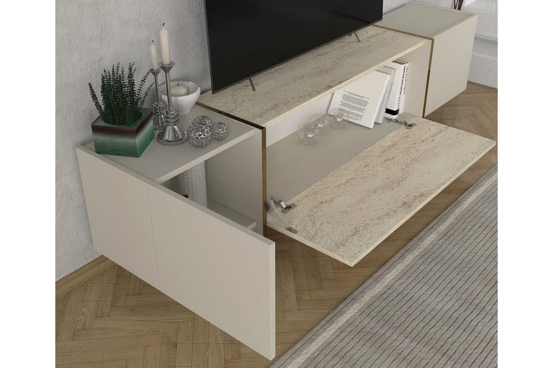 Veyron TV-benk 180 cm - Beige/Sandstein - Møbler - TV- & Mediamøbler - TV benk & mediabenk