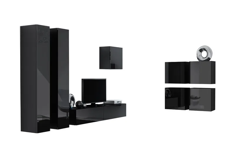 Vigo TV-møbelsett 260x40x180 cm - Møbler - TV- & Mediamøbler - TV-møbelsett