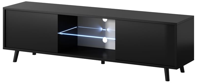 Vipan TV-benk 140 cm - Svart - Møbler - TV- & Mediamøbler - TV benk & mediabenk