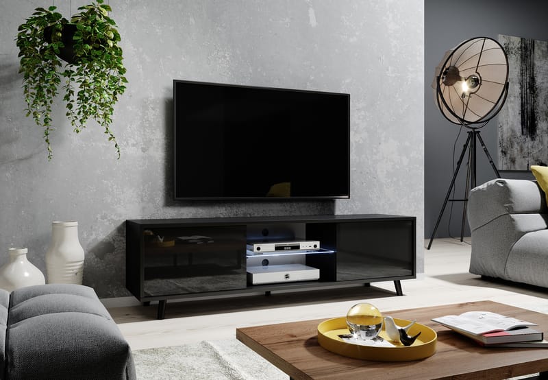 Vipan TV-benk 140 cm - Svart - Møbler - TV- & Mediamøbler - TV benk & mediabenk