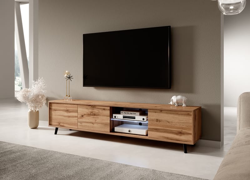 Vipan TV-benk 175 cm - Eik - Møbler - TV- & Mediamøbler - TV benk & mediabenk