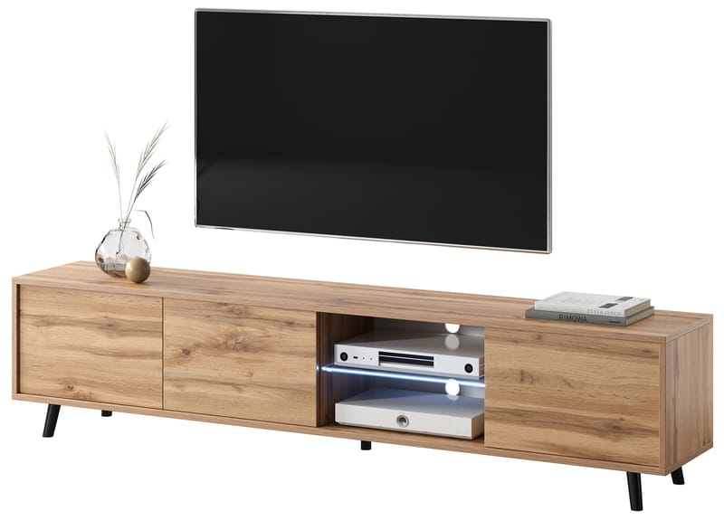 Vipan TV-benk 175 cm - Eik - Møbler - TV- & Mediamøbler - TV benk & mediabenk