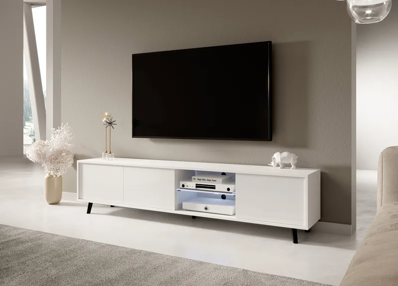 Vipan TV-benk 175 cm - Hvit - Møbler - TV- & Mediamøbler - TV benk & mediabenk