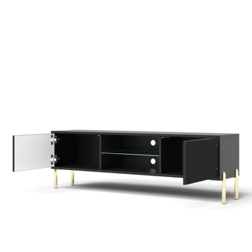 Virmani TV-benk 135 cm - Svart - Møbler - TV- & Mediamøbler - TV benk & mediabenk