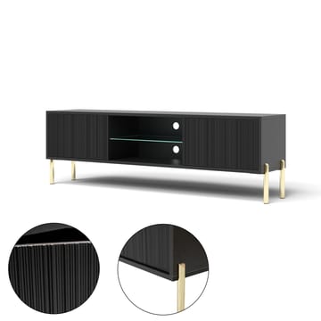 Virmani TV-benk 135 cm - Svart - Møbler - TV- & Mediamøbler - TV benk & mediabenk