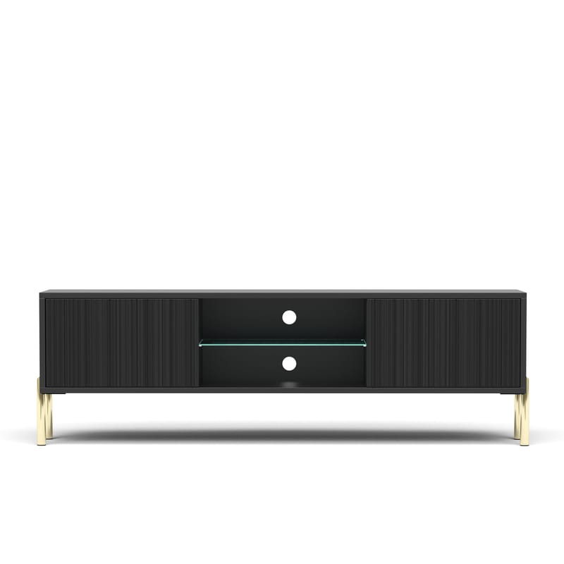 Virmani TV-benk 135 cm - Svart - Møbler - TV- & Mediamøbler - TV benk & mediabenk