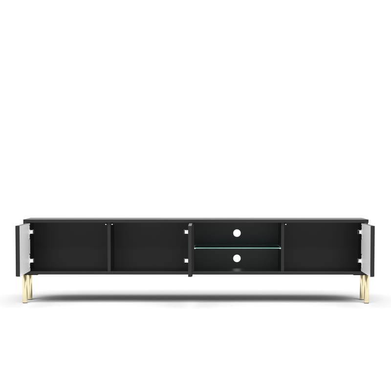 Virmani TV-benk 175 cm - Svart - Møbler - TV- & Mediamøbler - TV benk & mediabenk