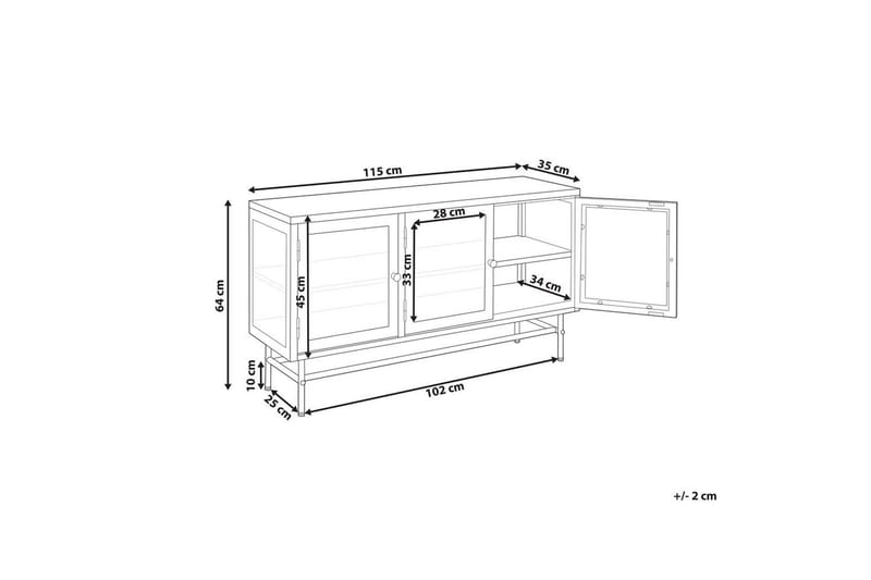 Vitrine Devon Hvit - Hvit - Møbler - TV- & Mediamøbler - TV-skap