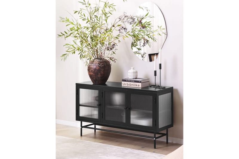 Vitrine Devon Svart - Svart - Møbler - TV- & Mediamøbler - TV-skap