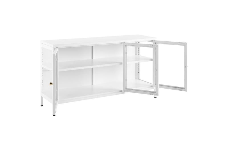Vitrine Newport Hvit - Hvit - Oppbevaring - Skap - Vitrineskap