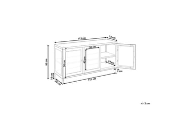 Vitrine Newport Hvit - Hvit - Oppbevaring - Skap - Vitrineskap