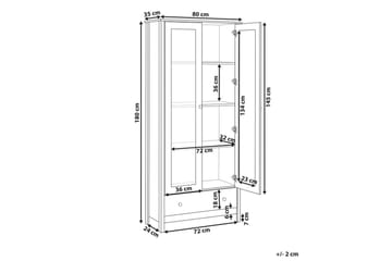 Vitrine Nornalup Hvit - Hvit - Møbler - TV- & Mediamøbler - TV-skap