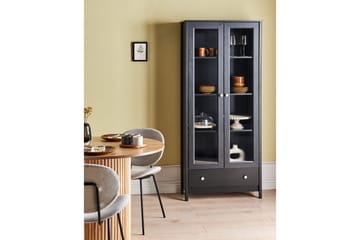 Vitrine Nornalup Svart - Svart - Oppbevaring - Skap - Vitrineskap
