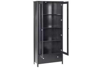 Vitrine Nornalup Svart - Svart - Oppbevaring - Skap - Vitrineskap