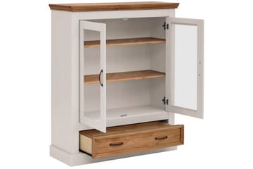 Vitrine Selma Hvit/Beis/Voks - Hvit/Beis/Voks - Møbler - TV- & Mediamøbler - TV-skap