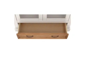 Vitrine Selma Hvit/Beis/Voks - Hvit/Beis/Voks - Oppbevaring - Skap - Vitrineskap