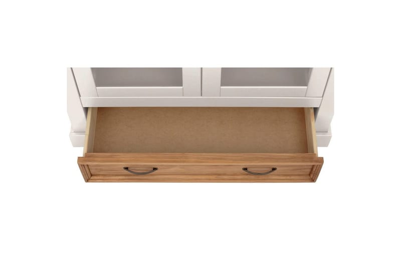 Vitrine Selma Hvit/Beis/Voks - Hvit/Beis/Voks - Oppbevaring - Skap - Vitrineskap