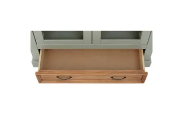 Vitrine Selma Salviegrønn/Beis/Voks - Salviegrønn/Beis/Voks - Oppbevaring - Skap - Vitrineskap