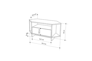 Viva TV-benk 95,7 cm - Hvit - Møbler - TV- & Mediamøbler - TV benk & mediabenk